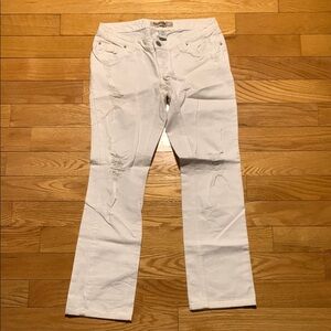Women's White Distressed Jeans